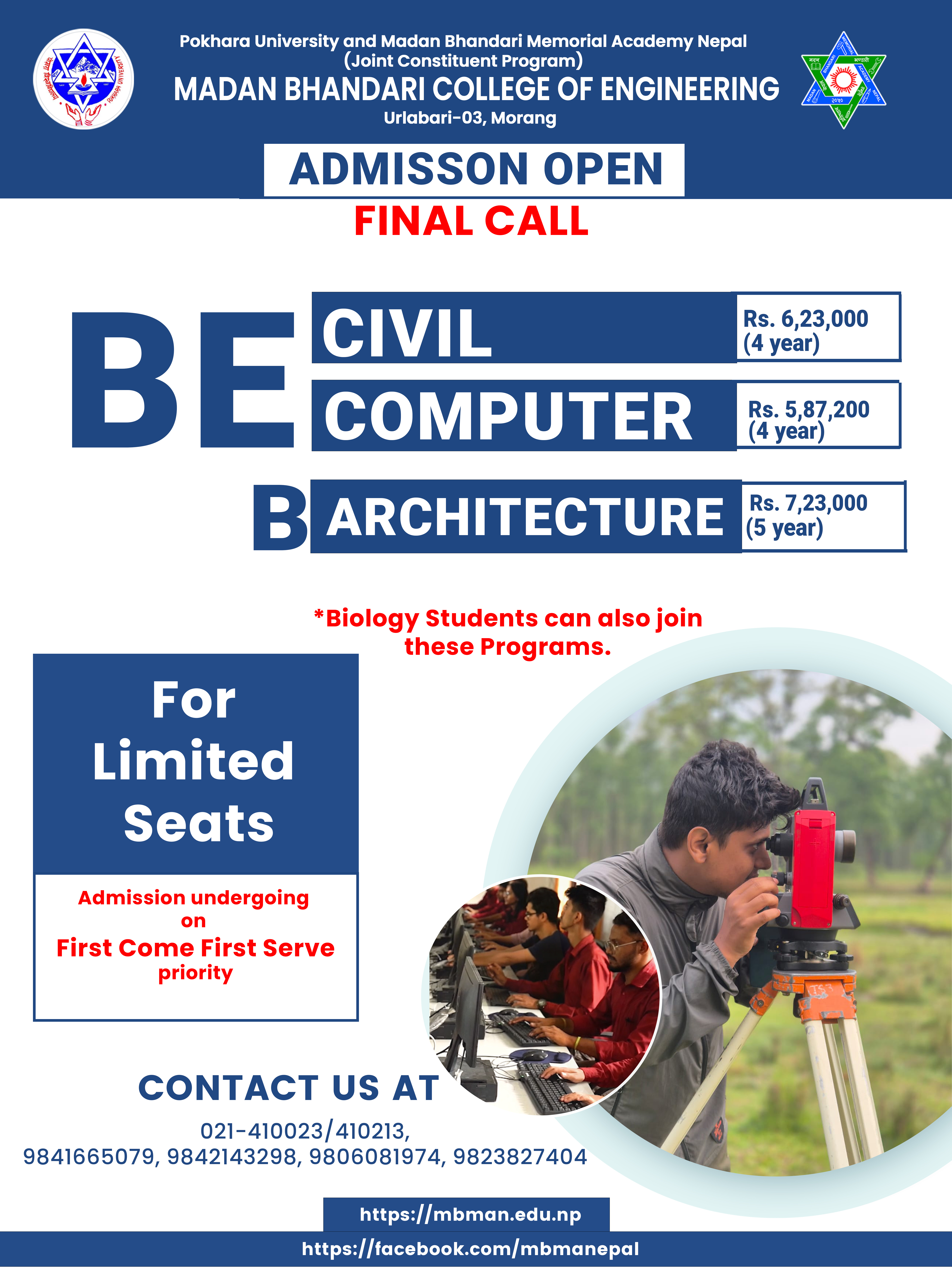 Admission Open for Limited Seats!!